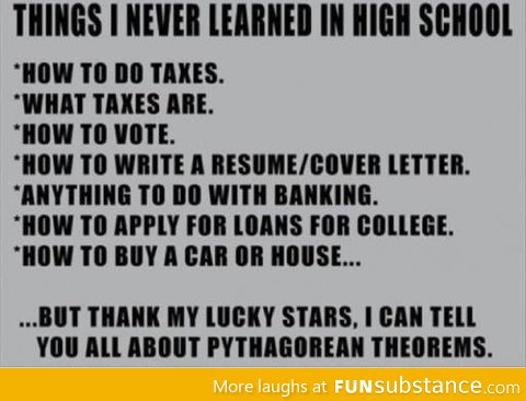 Things I never learned in high school