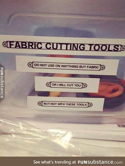 Fabric scissors.