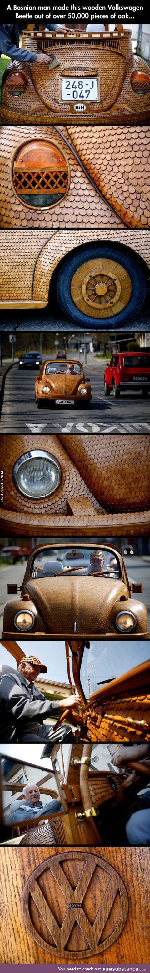 Epic wooden volkswagen