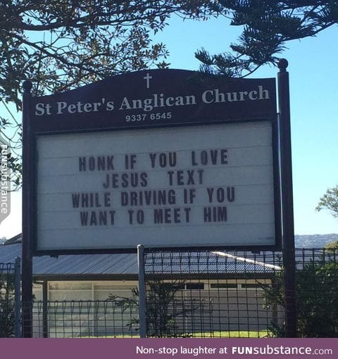 This church goes straight to the point