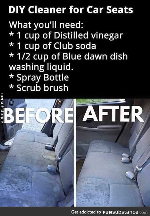 DIY clean your car seats