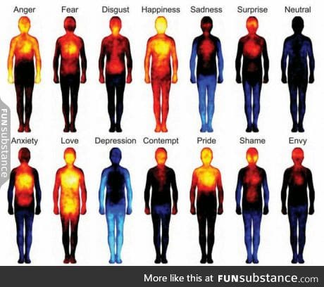 Body heat at varies emotions (now I know why I feel cold inside)