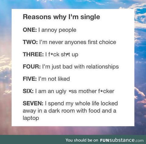 Reasons Why I'm Single