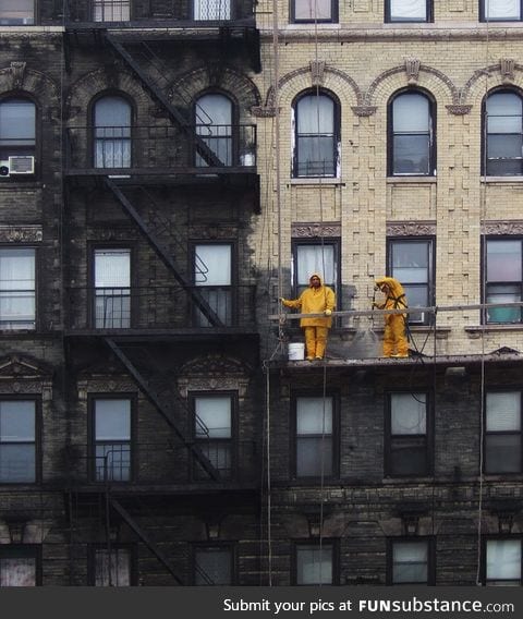 Power washed building in New York