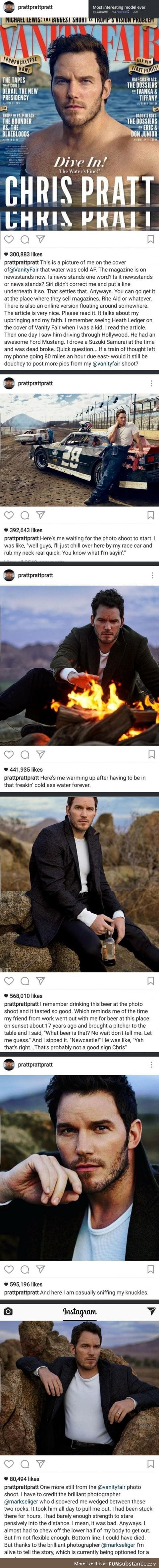 Chris Pratt, most interesting model ever?