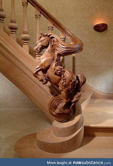 Beautiful horse bannister