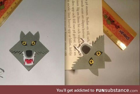 Wolf bookmark