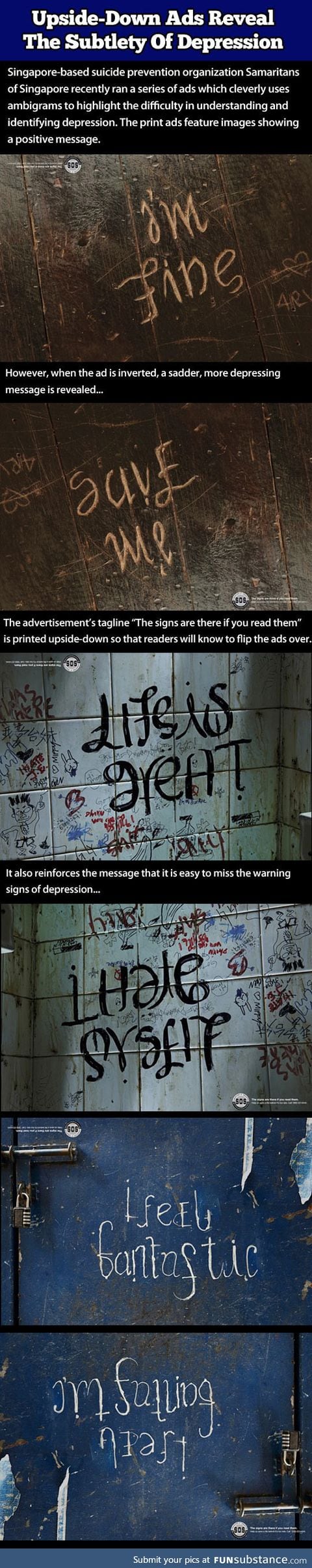 Upside-down message