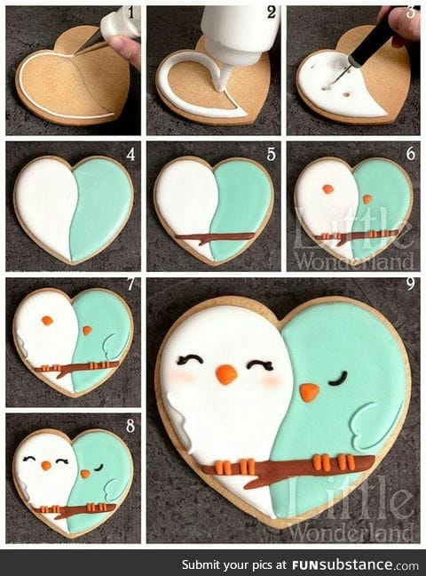 Love bird cookies