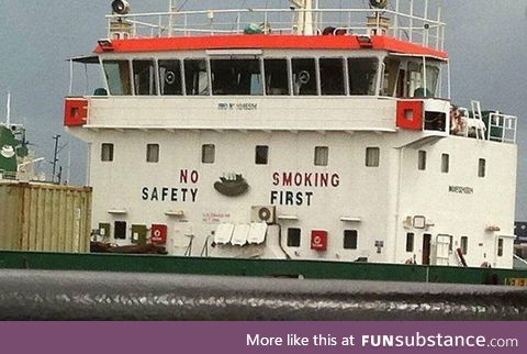 No first, smoking safety