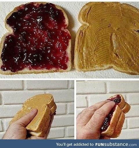 A lovely PB&J sandwich