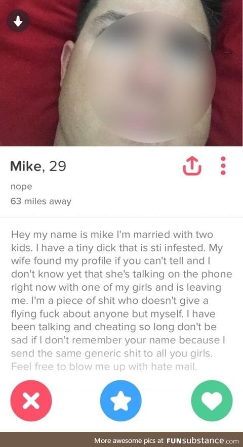 Woman finds husband’s Tinder profile, makes slight tweak to his bio