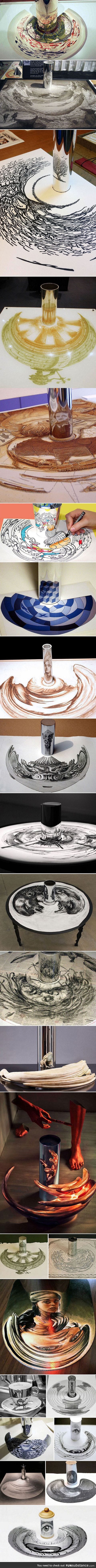 Clever anamorphic artworks