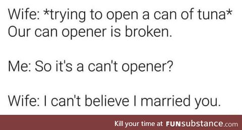 Broken can opener