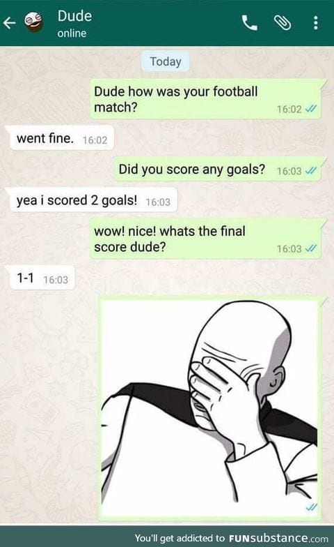 Scored 2 goals