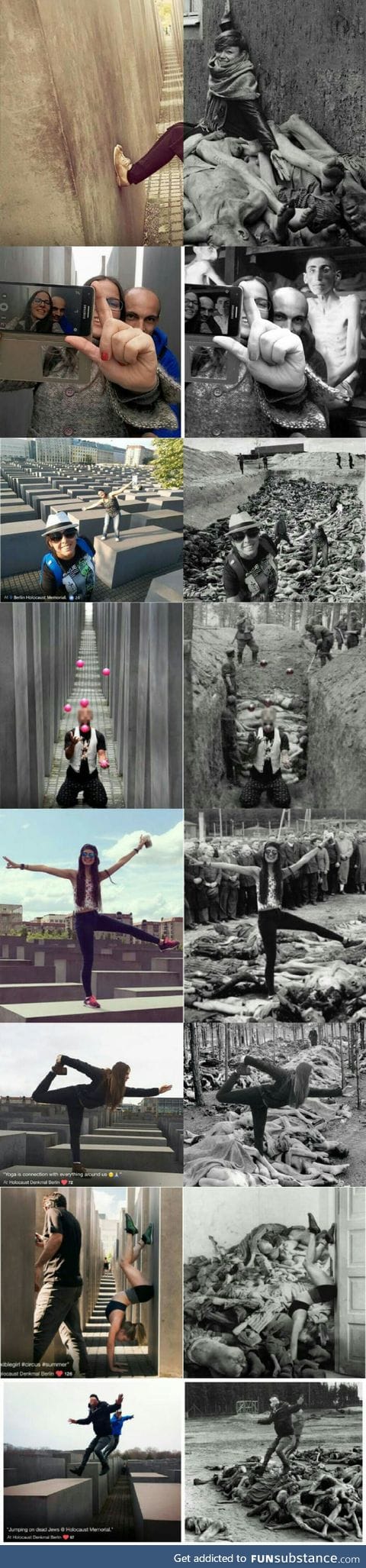 People visiting the Holocaust Memorial in Berlin