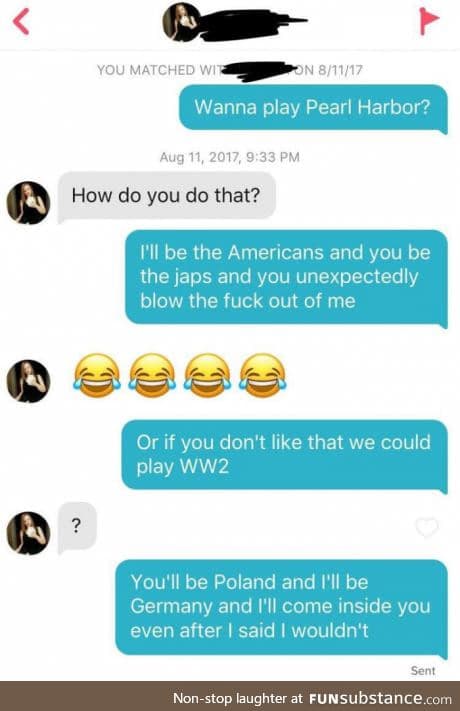 Using history as pickup lines