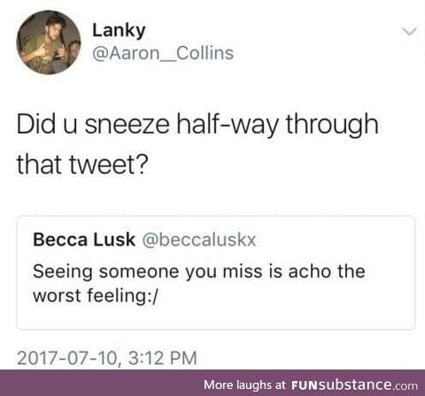 Finger sneeze