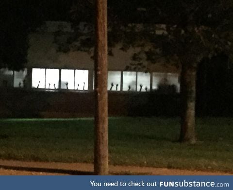 Kindergarten teacher had students trace their hands for the window