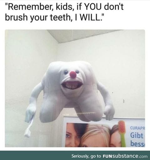 I'll floss my teeth now too