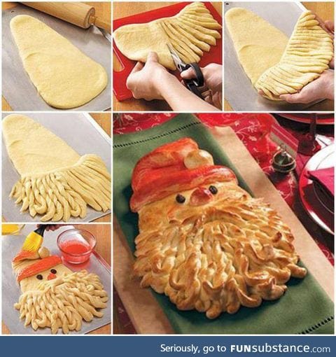 Awesome santa bread