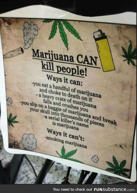 Marijuana can kill