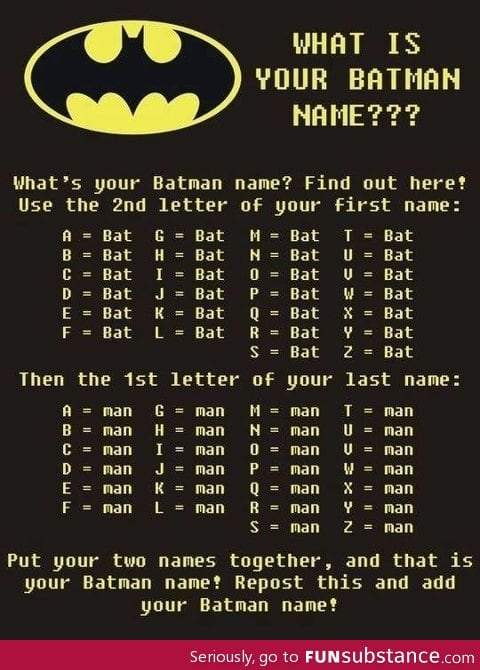 What's your Batman name?