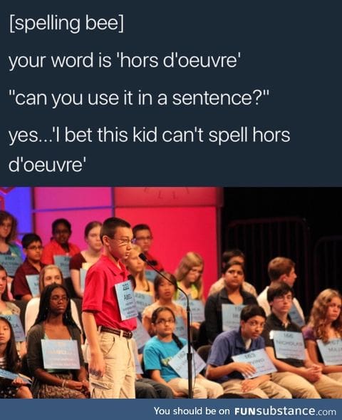 I checked the diction for hors d'oeuvre