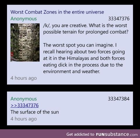 /k/ommando on combat zones