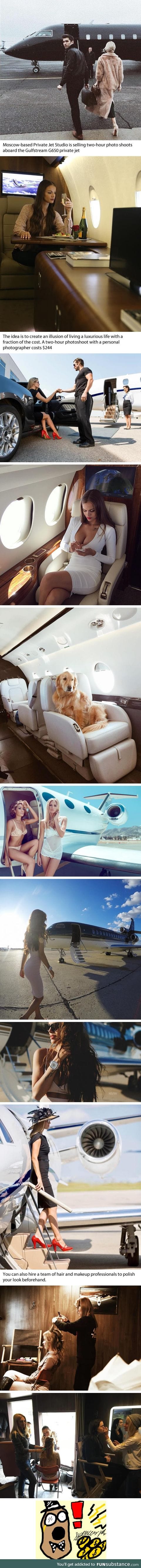 Russian company lets you fool your followers by renting out private jets for photoshoots