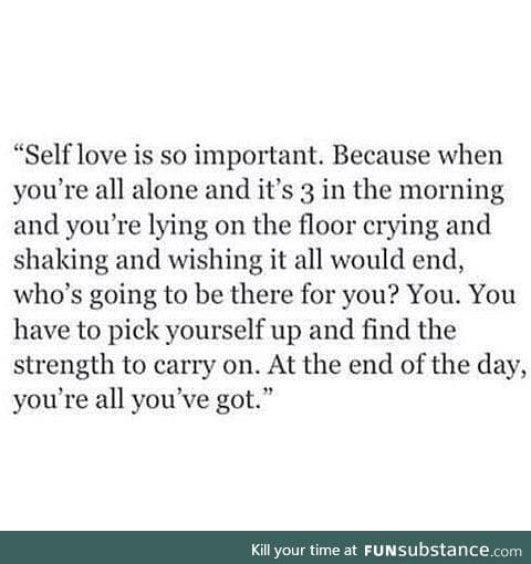 In the end, we're all alone and no one is coming to save you.