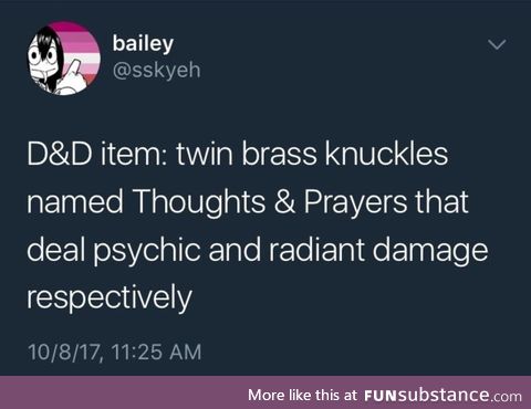 Thoughts and prayers