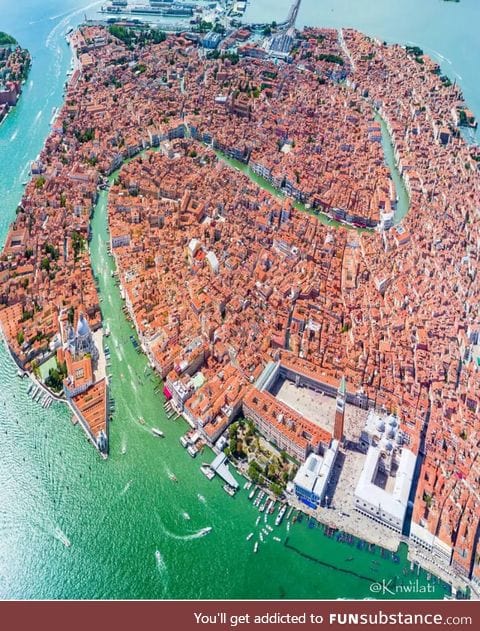 Aerial view of Venice, Italy