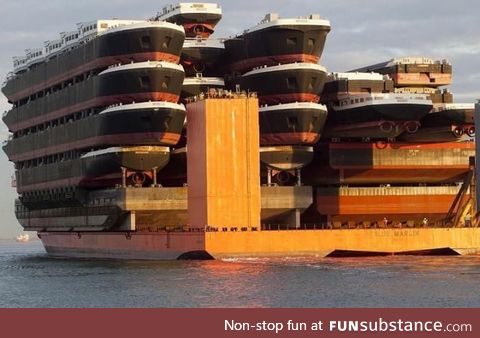 This is a ship-shipping ship, shipping shipping ships