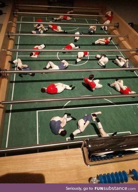 Very realistic foosball