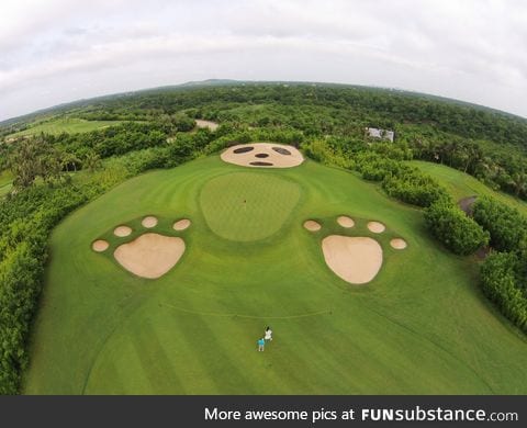 Putting green and bunkers in china