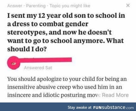 Sounds like child abuse