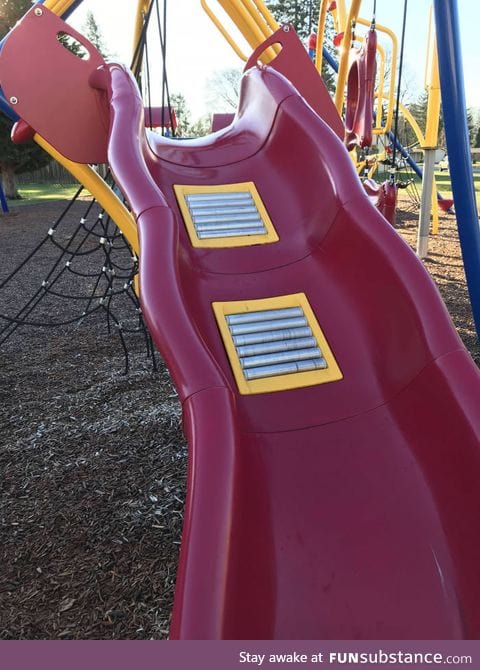 This slide has speed boosters