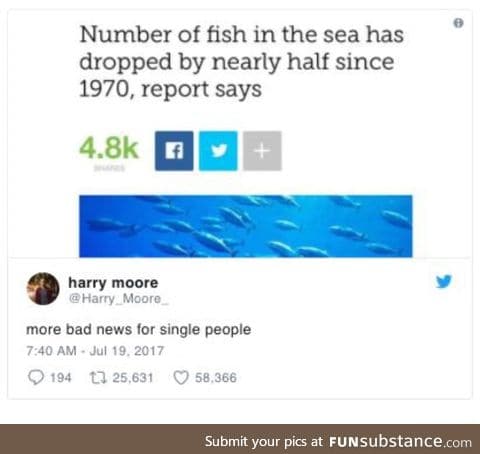 There isn't enough fish in the sea