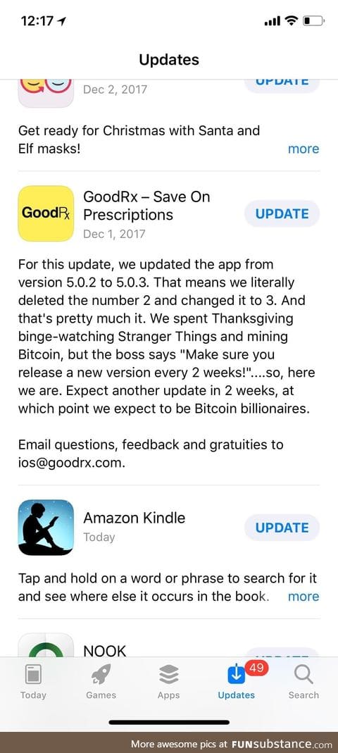 New app update