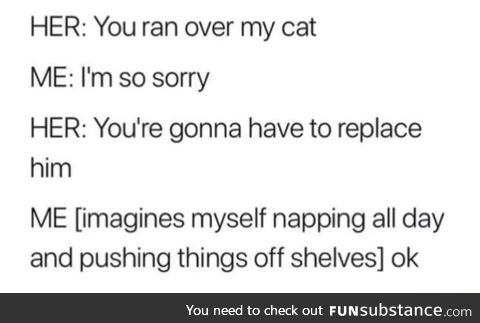 Replace a cat