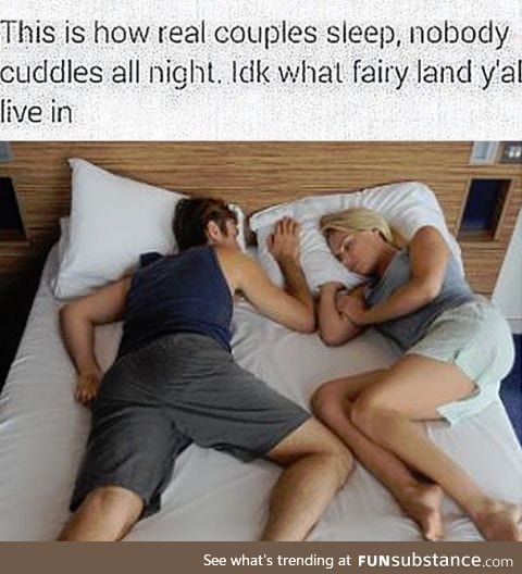 The way real couples sleep