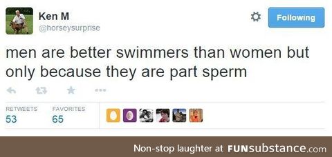 Ken M on men swimming