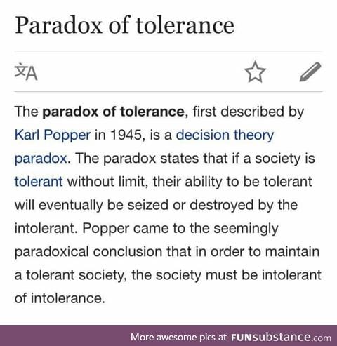 Paradox of tolerance