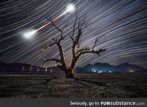 Time lapse of the lunar eclipse