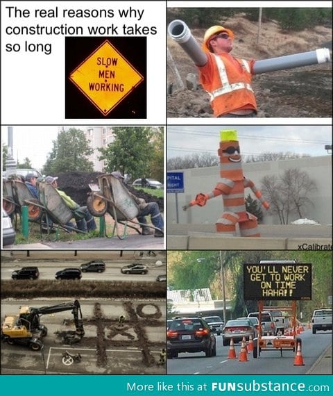 Why roadworks take forever to complete