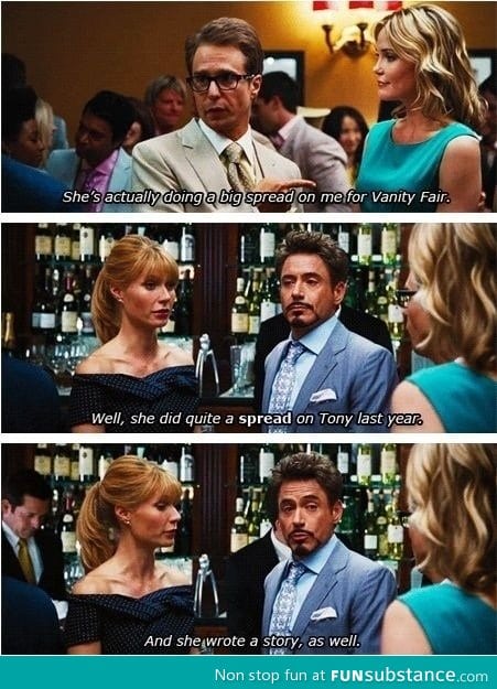 Tony stark: Master of the one liner