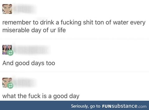 Stay hydrated