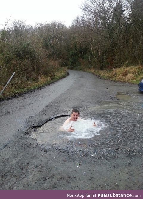 Ireland laughs at your potholes