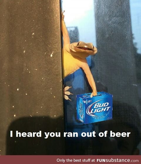 Party lizard on duty